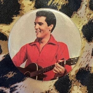 Vintage Elvis Badge-a-Minit Button Pin 2.5 inch